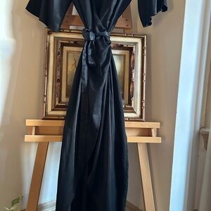 Elegant Black Wrap Dress